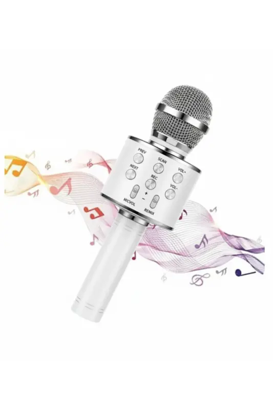 Karaoke Mikrofon Dahili Hoparlörlü Usb Flash Tf Kart Destekli Ses Değiştirme Efektli Çocuk Mikrofonu-pembe - 2