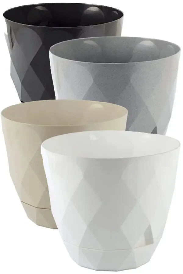 Karasu No2 4 Pieces 4 Color Phosphorescent Cactus And Flower Pot Set. 1.3 Litre - 3