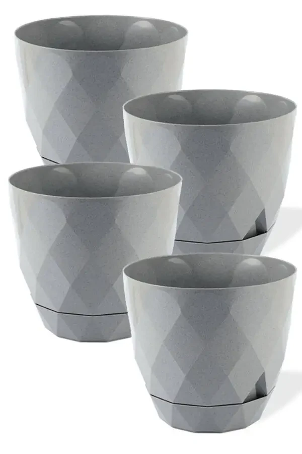 Karasu No2 4 Pieces 4 Color Phosphorescent Cactus And Flower Pot Set. 1.3 Litre - 4