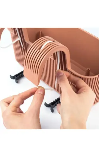 Karasu Plastic 6 Pcs Colorful Pera Hanging Balcony and Wall Pot-Multi Color - 4