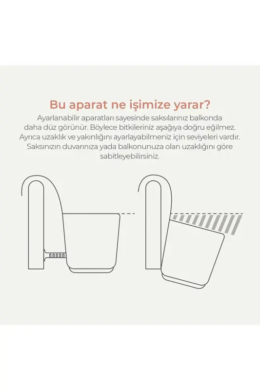 Karasu Plastik 6 Adet Renkli Pera Askılı Balkon ve Duvar Saksısı-Çok Renkli - 8
