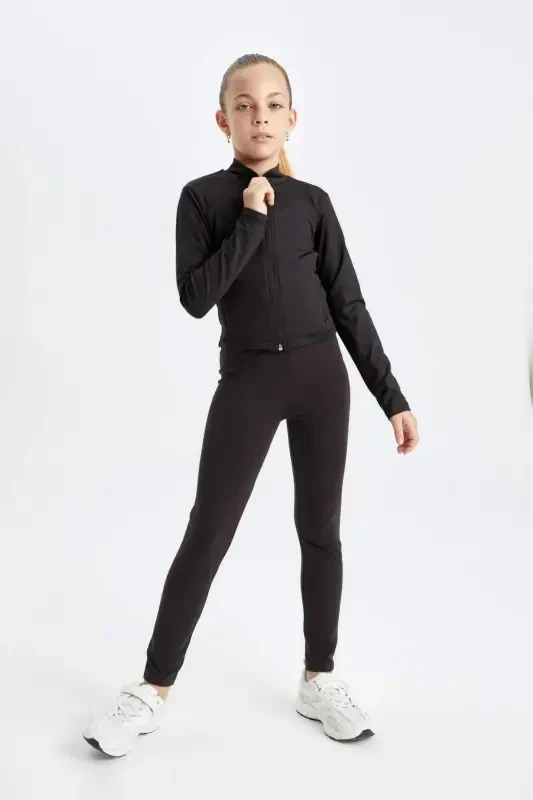 Кардиган для девочек с молнией и стойкой D2758A824AU - 2