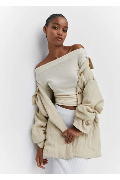 Кардиган с накладными карманами - 5