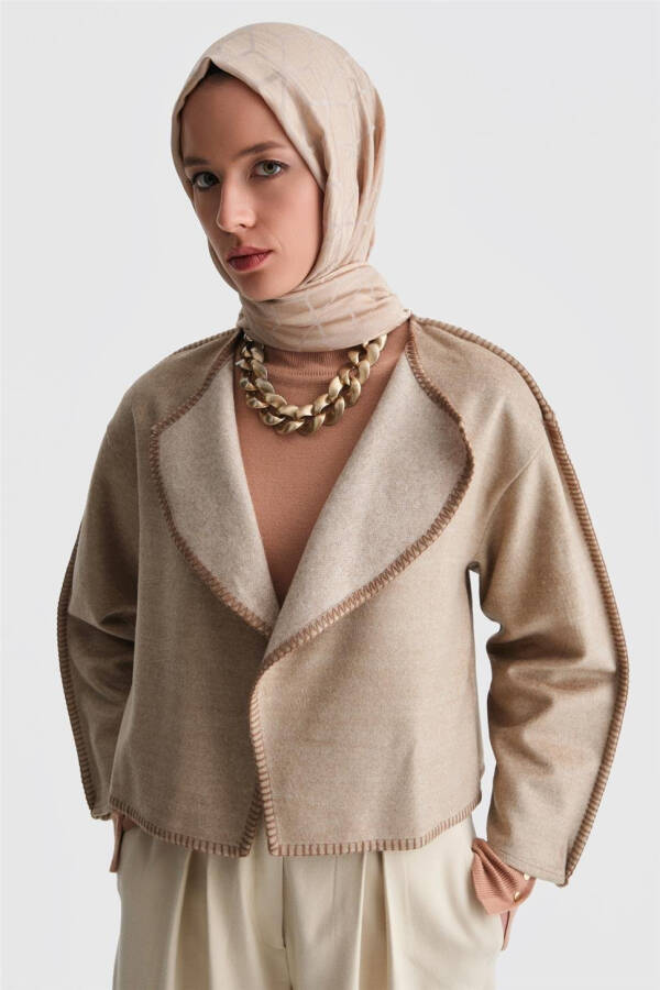 Кардиган с вышивкой Armine Shepherd 24K5715 Бежевый - 4