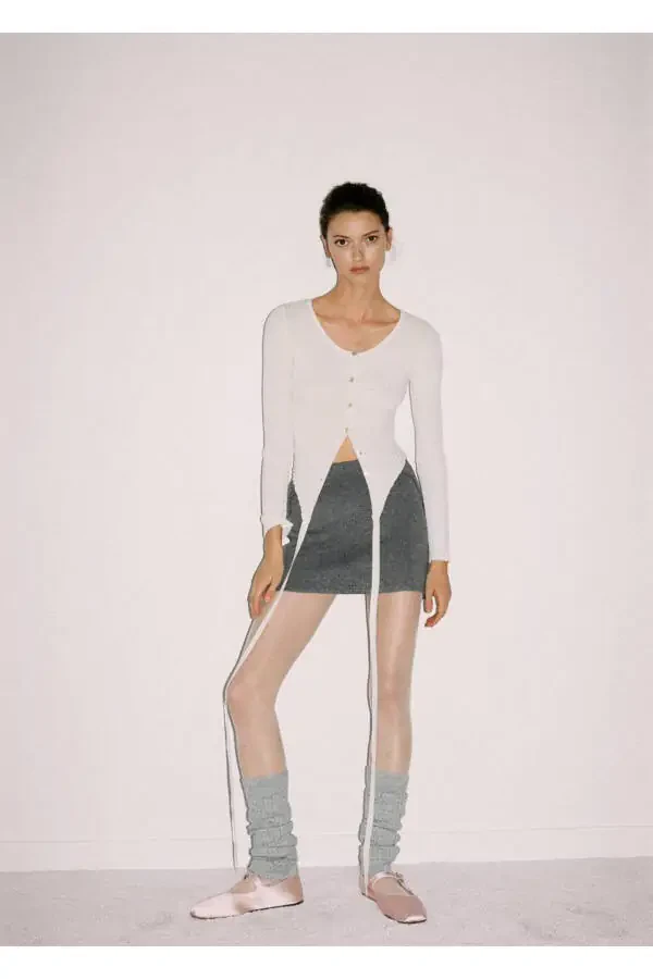 Кардиган с запахом и бантом - 7