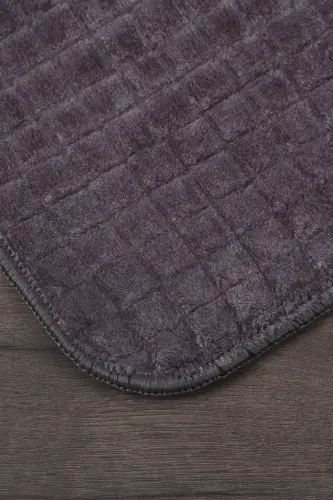 Kare Plus Antrasit 80x150+50x80 Büyük Ebat Banyo Paspası Seti Kaymaz Yıkanabilir Klozet Takımı-Antrasit - DOKUMACIOĞLU (1)