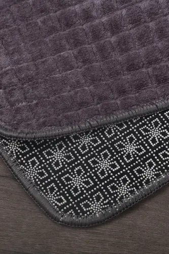 Kare Plus Antrasit 80x150+50x80 Büyük Ebat Banyo Paspası Seti Kaymaz Yıkanabilir Klozet Takımı - Antrasit - 5