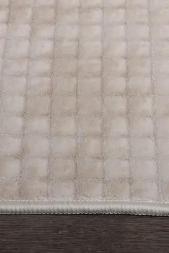 Kare Plus Крем 80x150+50x80 Большой Размер Ванная Комната Коврик Комплект Нескользящий Моющийся Туалетный Гарнитур-Крем - 2