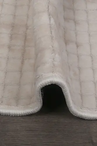 Kare Plus Крем 80x150+50x80 Большой Размер Ванная Комната Коврик Комплект Нескользящий Моющийся Туалетный Гарнитур-Крем - 4