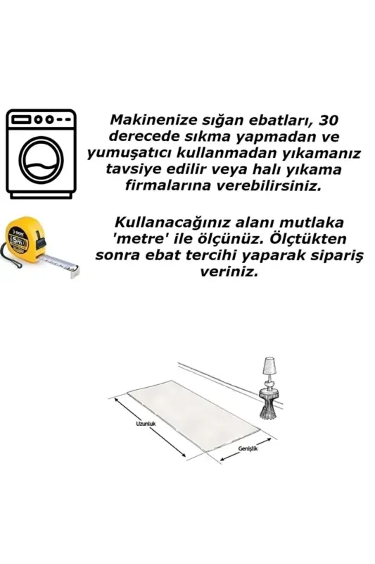 Kare Plus Krem 80x150+50x80 Büyük Ebat Banyo Paspası Seti Kaymaz Yıkanabilir Klozet Takımı-Krem - 6