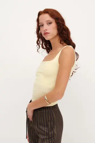 Kare Yaka Atlet A1560-W13-A.Sarı - 6