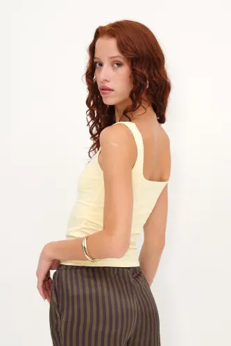 Kare Yaka Atlet A1560-W13-A.Sarı - 5