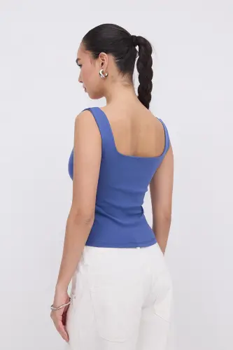 Kare Yaka Atlet A1560-W13 - MAVİ - 5