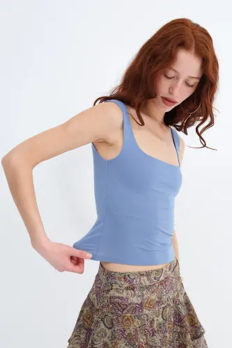 Kare Yaka Atlet A1560-W13-Stonewash - ADDAX (1)