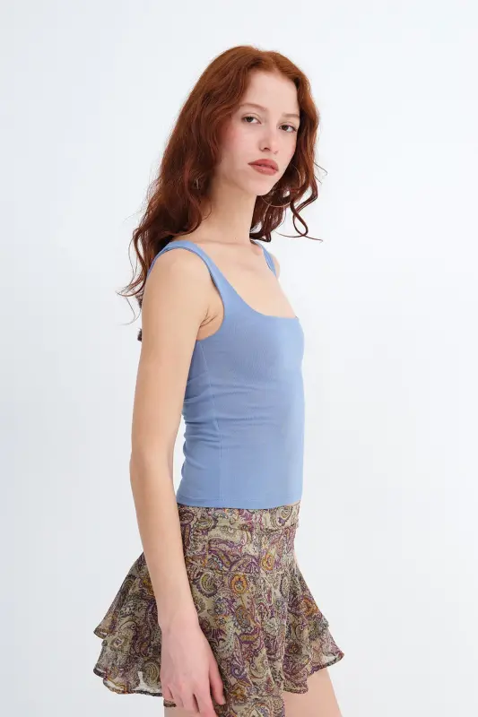 Kare Yaka Atlet A1560-W13-Stonewash - 4