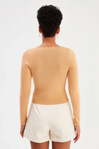 Kare Yaka Triko - Bisküvi-BİSKÜVİ - 6