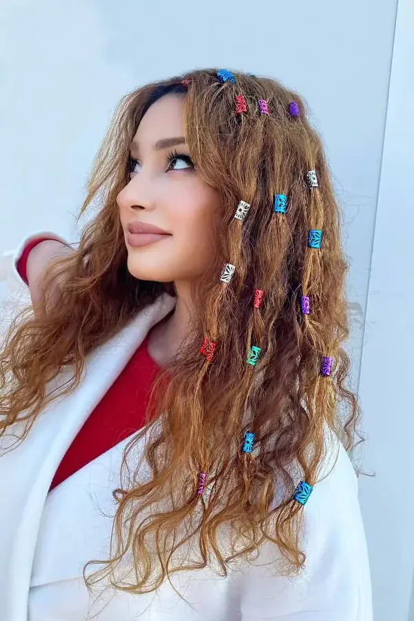 Karışık Renk Saç Küpesi (30Adet) - 11