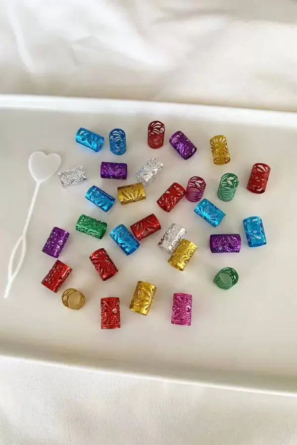 Karışık Renk Saç Küpesi (30Adet) - 15