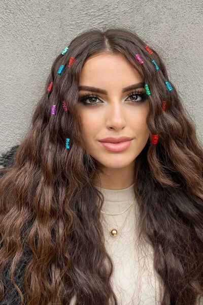 Karışık Renk Saç Küpesi (30Adet) - GENEL MARKALAR