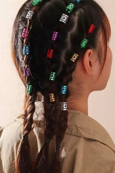 Karışık Renk Saç Küpesi (30Adet) - 5