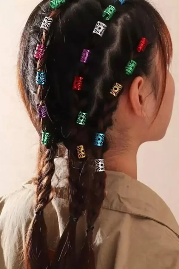 Karışık Renk Saç Küpesi (30Adet) - 5