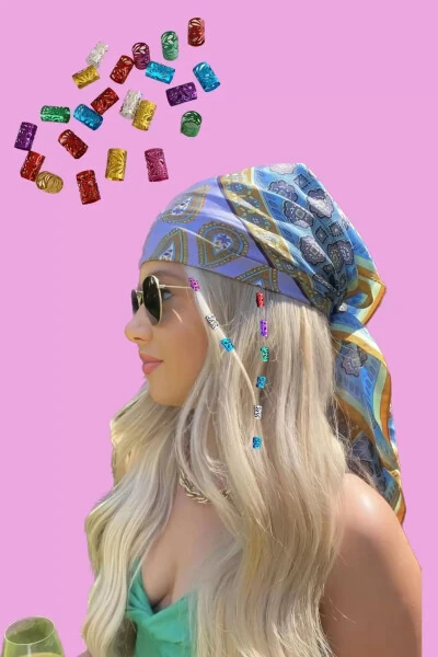 Karışık Renk Saç Küpesi (30Adet) - Modazone (1)