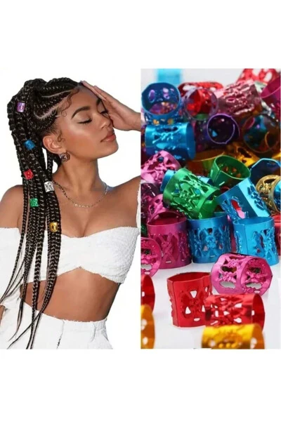 30 Adet Karışık Renk Saç Küpesi - Modazone