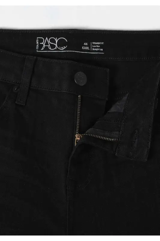 Karl Low Waist Straight Fit Black Men's Jeans - 8