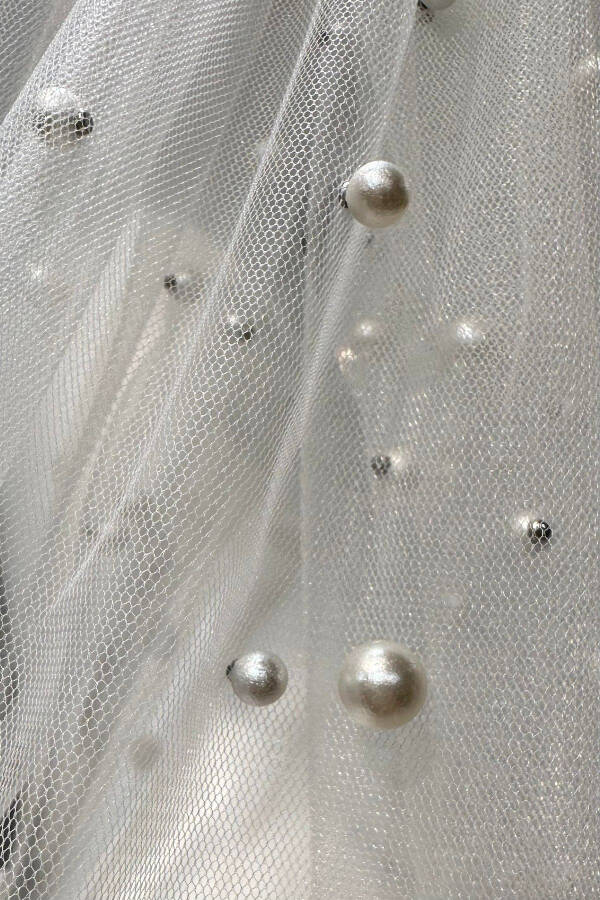 Karl Pearl Embroidered Long Dream Tulle Veil - 27