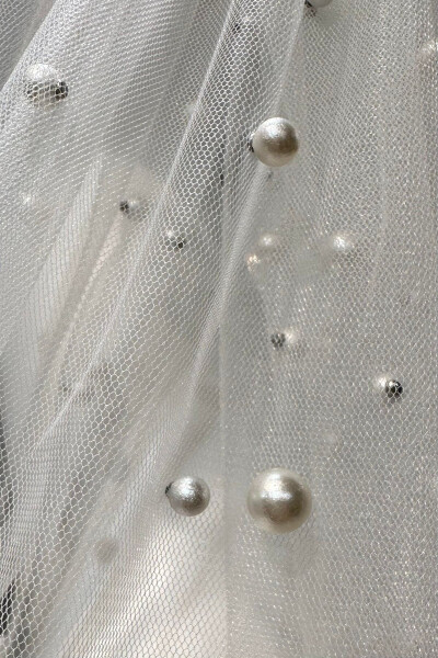 Karl Pearl Embroidered Long Dream Tulle Veil - 13