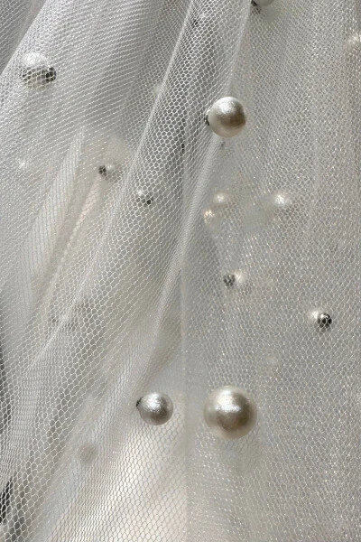 Karl Pearl Embroidered Long Dream Tulle Veil - 27