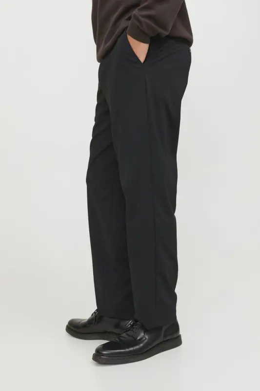 Erkek Rahat Kesim Chino Pantolon - Karl Pierre-Black - 4
