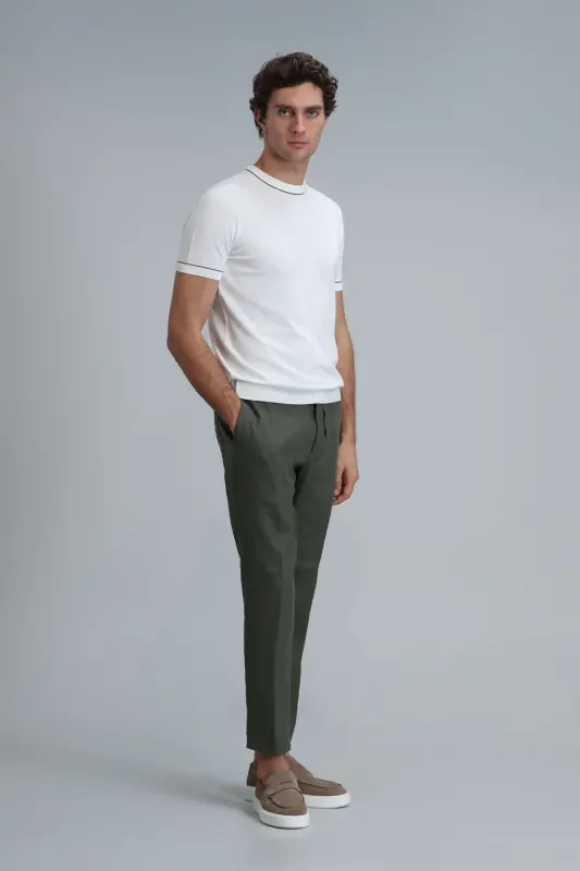 Karl Spor Erkek Chino Pantolon Slim Fit Yeşil-Yeşil - 1