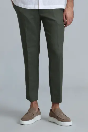Karl Spor Erkek Chino Pantolon Slim Fit Yeşil - Yeşil - 2