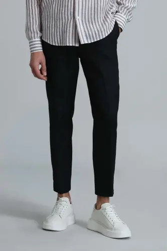 Karl Sport Erkaklar uchun Chino Shimlar Slim Fit Qora 