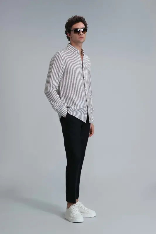 Karl Sport Erkaklar uchun Chino Shimlar Slim Fit Qora - 2