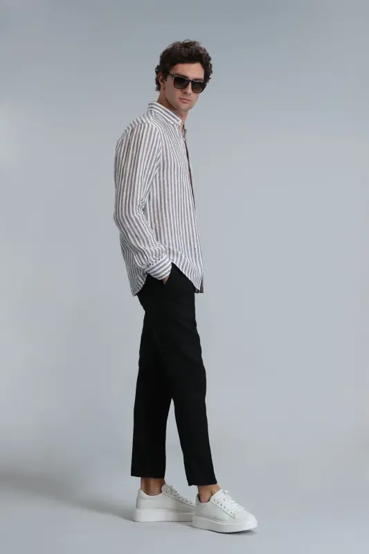 Karl Sport Erkaklar uchun Chino Shimlar Slim Fit Qora - 4