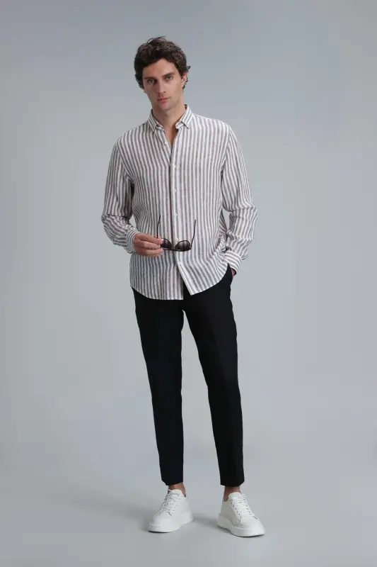 Karl Sport Erkaklar uchun Chino Shimlar Slim Fit Qora - 5
