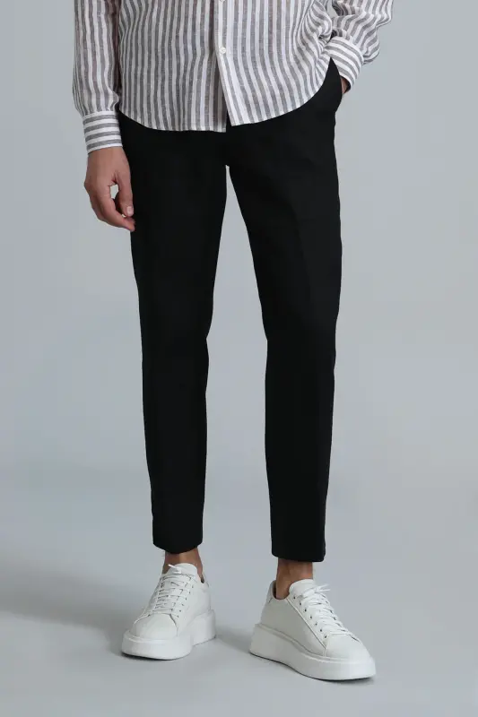 Karl Sport Erkaklar uchun Chino Shimlar Slim Fit Qora - 2