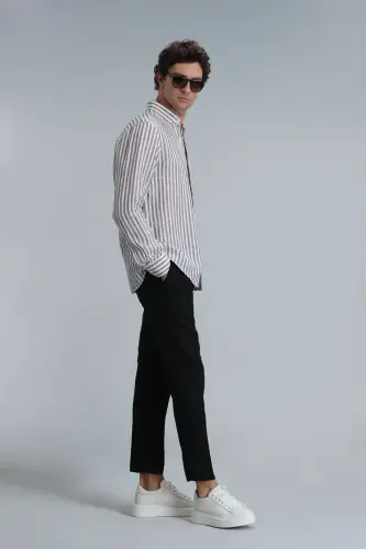 Karl Sport Erkaklar uchun Chino Shimlar Slim Fit Qora - 4