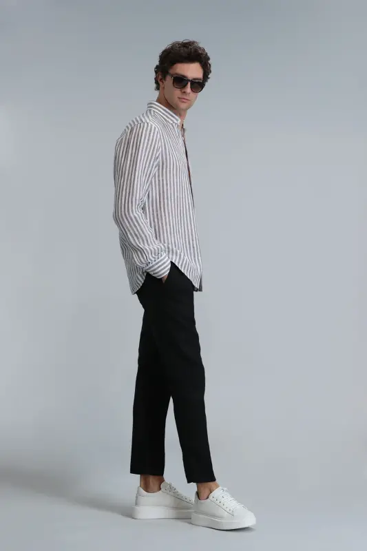 Karl Sport Erkaklar uchun Chino Shimlar Slim Fit Qora - 4
