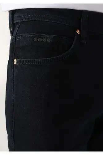 Karl Straight Fit Low Waist Straight Leg Blue Men's Jean Pants - 6