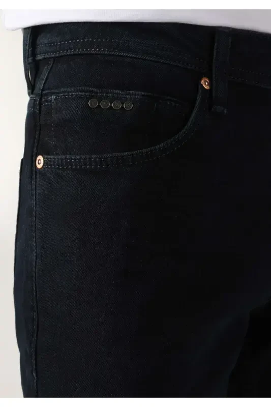 Karl Straight Fit Low Waist Straight Leg Blue Men's Jean Pants - 6