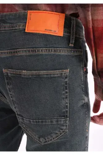 Karl To'g'ri O'tirishli Pastki Bel To'g'ri Oyoqli Yashil Erkak Shimlari - 6