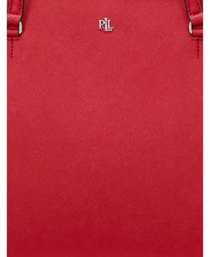 Karly Crosshatch Leather Medium Shopper Tote Bag - Festive Red - 6