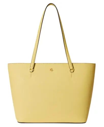 Karly Crosshatch Leather Medium Shopper Tote Bag - Lemon Sorbet - 1