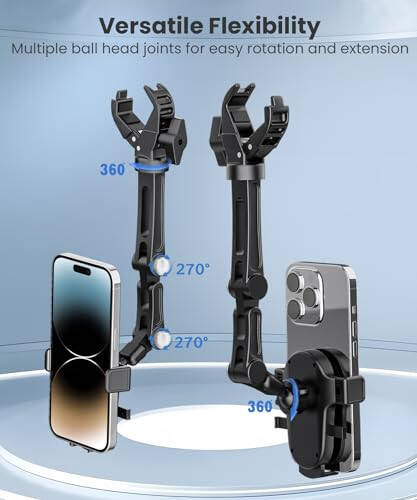 Karmus Araba Geri Görüş Aynası Telefon Tutucu, Geri Görüş Aynası Telefon Tutucu, Dönebilen ve Çekilebilir Araba Telefon Tutucu Montajı, Tüm Cep Telefonlarıyla Uyumlu Araba Kamyon Temel Aksesuarları - 10