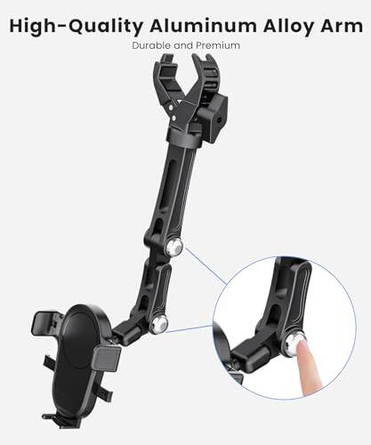 Karmus Araba Geri Görüş Aynası Telefon Tutucu, Geri Görüş Aynası Telefon Tutucu, Dönebilen ve Çekilebilir Araba Telefon Tutucu Montajı, Tüm Cep Telefonlarıyla Uyumlu Araba Kamyon Temel Aksesuarları - 3