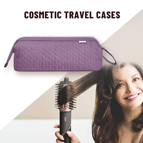 KarSyon Shark Flex Style Case for Dy son Airwrap Hair Dryer Brush Revlon Hair Tools Travel Bag Carrying Case Flat Curling Iron Organizer (Purple) - 2