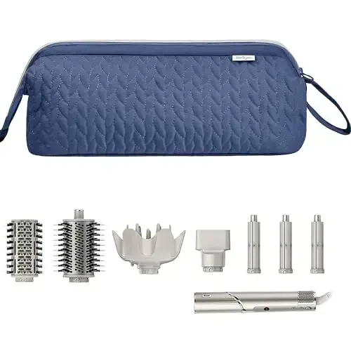 KarSyon Shark Flex Style Case for Dyson Airwrap Hair Dryer Brush Revlon Hair Tools Travel Bag Carrying Case Flat Curling Iron Organizer (Beige) - 3